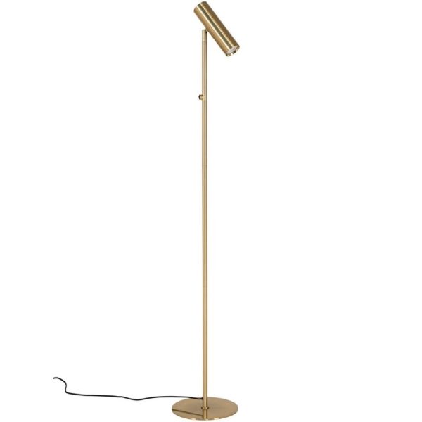 Nordic Living Zlatá kovová stojací lampa Aris 150 cm  - Výška150 cm- Průměr 25 cm