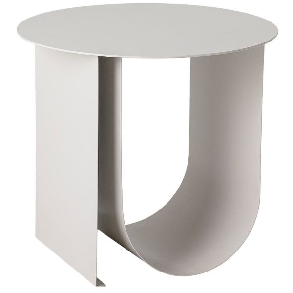 Šedý kovový odkládací stolek Bloomingville Cher 43 cm  - Výška38 cm- Průměr 43 cm