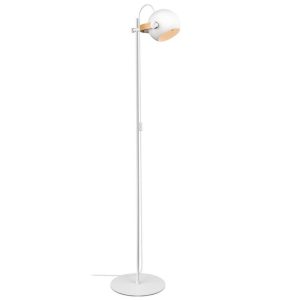 Bílá kovová stojací lampa Halo Design DC 150 cm  - Výška150 cm- Průměr 18 cm