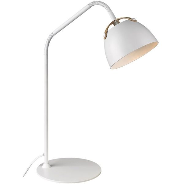Bílá kovová stolní lampa Halo Design Oslo  - Výška45 cm- Délka napájecího kabelu 150 cm