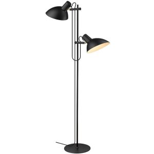 Černá kovová stojací lampa Halo Design Metropole II. 150 cm  - Výška150 cm- Průměr stínidla 29