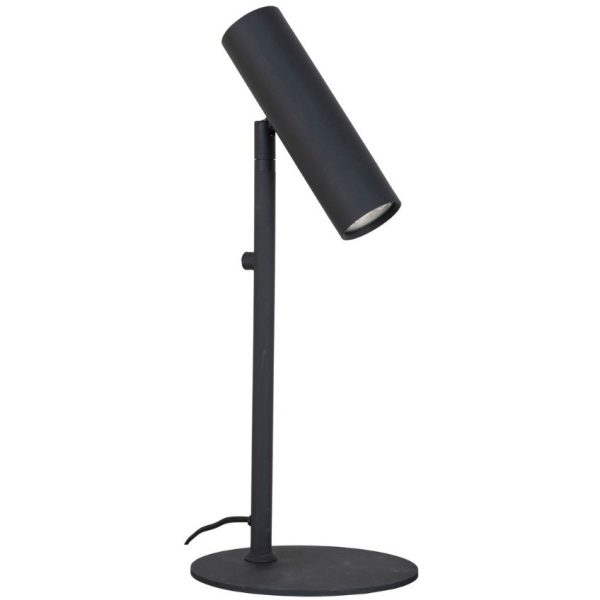 Nordic Living Černá kovová stolní lampa Aris  - Výška47 cm- Průměr 20 cm
