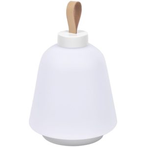 Bílá plastová stolní LED lampa Kave Home Udiya  - Výška24 cm- Šířka 20 cm