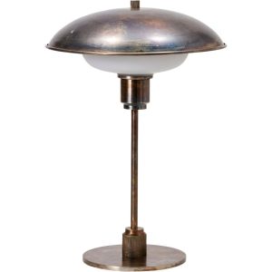 House Doctor Mosazně hnědá kovová stolní lampa Boston  - Výška42 cm- Průměr 30 cm