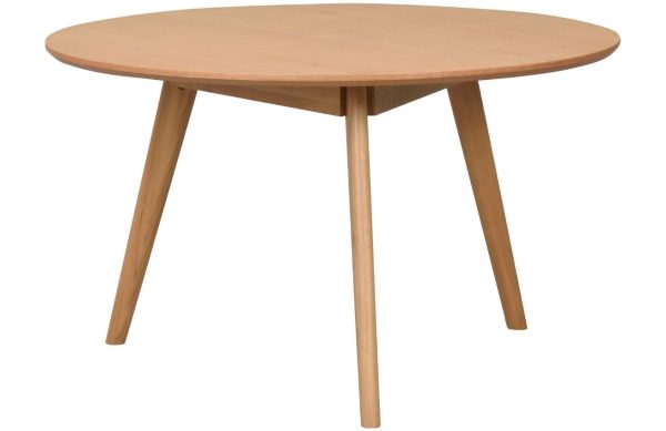 Dubový konferenční stolek ROWICO YUMI 90 cm  - Výška53 cm- Průměr 90 cm