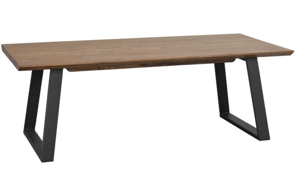 Hnědý dubový konferenční stolek ROWICO MELVILLE 140 x 65 cm  - Výška46 cm- Šířka 140 cm