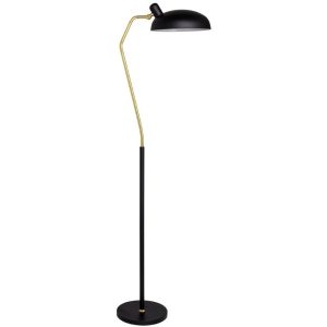 Černo zlatá kovová stojací lampa Bloomingville Roseanna 150 cm  - Výška150 cm- Průměr stínidla 28 cm