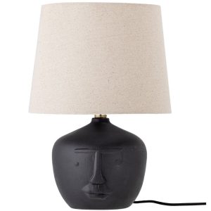 Černá terakotová stolní lampa Bloomingville Matheo  - Výška43 cm- Průměr 30
