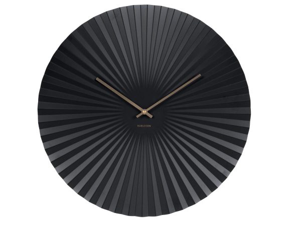 Time for home Černé kulaté nástěnné hodiny Trivet 50 cm  - Průměr50 cm- Napájení 1x AA baterie