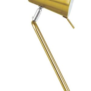Time for home Zlatá kovová stolní lampa Treu  - Výška35 cm- Šířka 16 cm