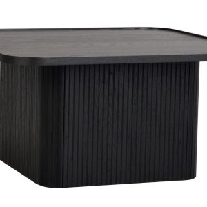 Černý dubový konferenční stolek ROWICO SULLIVAN 80 x 80 cm  - Výška40 cm- Šířka 80 cm