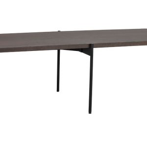 Hnědý  jasanový konferenční stolek ROWICO SHELTON 145 x 60 cm  - Výška45 cm- Šířka 145 cm