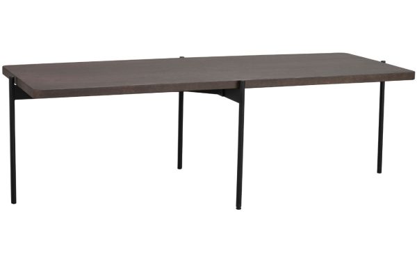 Hnědý  jasanový konferenční stolek ROWICO SHELTON 145 x 60 cm  - Výška45 cm- Šířka 145 cm