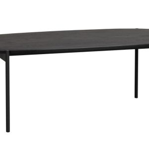 Černý dubový konferenční stolek ROWICO SKYE 120 x 60 cm  - Výška40 cm- Šířka 120 cm