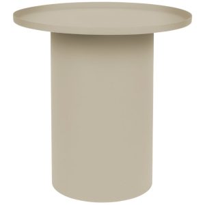White Label Krémově bílý matný kovový odkládací stolek WLL SVERRE 45