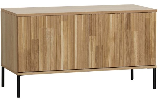 Hoorns Dubový TV stolek Gravia 100 x 44 cm  - Výška56 cm- Šířka 100 cm