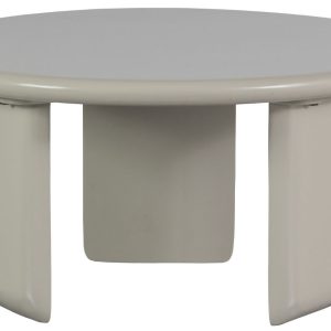 Hoorns Šedo bílý mangový konferenční stolek Bachoe 80 cm  - Výška41 cm- Průměr 80 cm