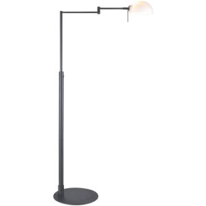 Černá skleněná stojací lampa Halo Design Kjobenhavn 123 cm  - Výška123 cm- Průměr podstavy 30 cm