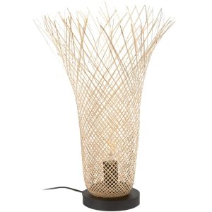 Bambusová stolní lampa Kave Home Citalli  - Výška50 cm- Průměr stínidla 26 cm