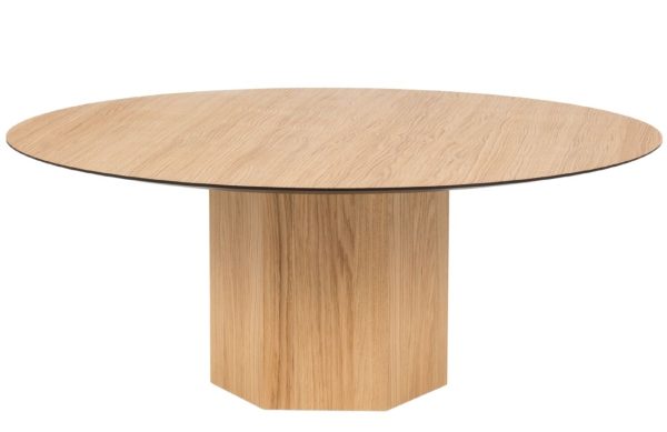 Dubový kulatý konferenční stolek Micadoni Sahara 100 cm  - Průměr100 cm- Výška 40 cm