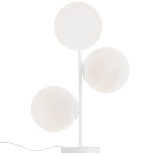 Nordic Design Bílá skleněná stolní lampa Bubbly  - Výška52 cm- Šířka 40 cm