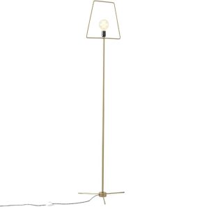 Nordic Design Zlatá kovová stojací lampa Jolita 177 cm  - Šířka38 cm- Výška 177 cm