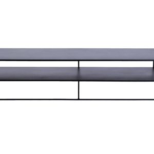 Nordic Design Černý kovový TV stolek Alonso 170 x 45 cm
