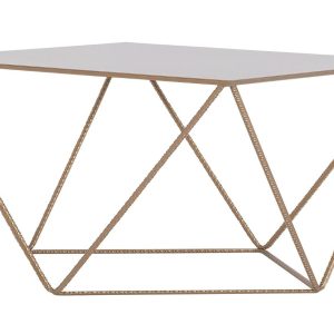 Nordic Design Zlatý kovový konferenční stolek Deryl 80 x 80 cm  - Šířka80 cm- Hloubka 80 cm