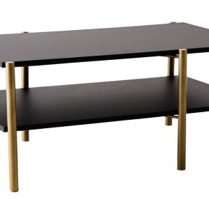 Nordic Design Černý konferenční stolek Raven 100 x 60 cm  - Šířka100 cm- Hloubka 60 cm
