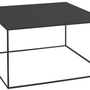 Nordic Design Černý kovový konferenční stolek Moreno 80 x 80 cm  - Výška45 cm- Šířka 80 cm