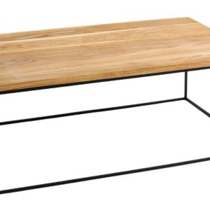 Nordic Design Dubový konferenční stolek Moreno 100 x 60 cm s černou podnoží  - Šířka100 cm- Hloubka 60 cm