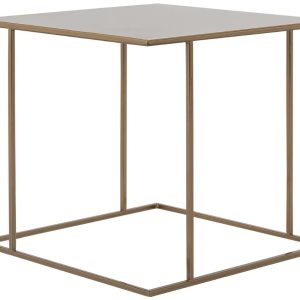 Nordic Design Zlatý kovový konferenční stolek Valter 50 x 50 cm  - Šířka50 cm- Hloubka 50 cm