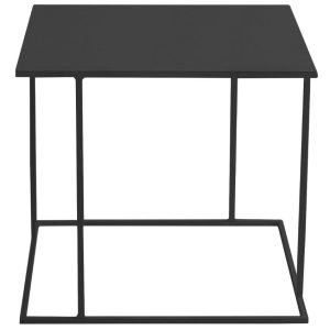 Nordic Design Černý kovový konferenční stolek Valter 50 x 50 cm  - Šířka50 cm- Hloubka 50 cm