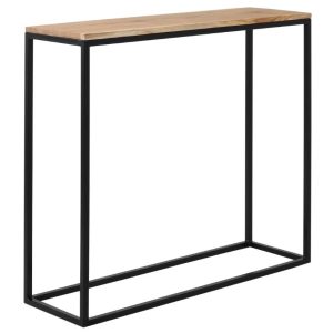 Nordic Design Dubový toaletní stolek Julia 100 x 30 cm s černou podnoží  - Výška92 cm- Šířka 100 cm