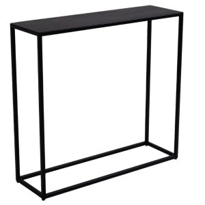 Nordic Design Černý kovový toaletní stolek Julia 100 x 30 cm  - Výška92 cm- Šířka 100 cm