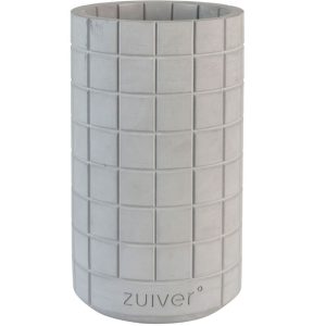 Šedá betonová váza ZUIVER FAJEN 26 cm  - Výška26 cm- Průměr 15 cm