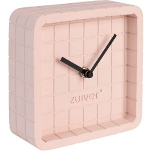 Růžové betonové stolní hodiny ZUIVER CUTE  - Výška15 cm- Šířka 15 cm