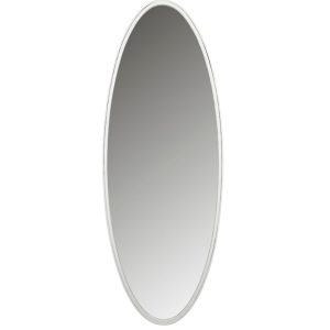 White Label Bílé kovové závěsné zrcadlo WLL Miya 160 x 60 cm  - Výška160 cm- Šířka 60 cm