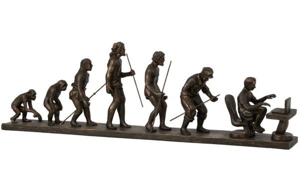 Měděná soška J-line Human Evolution 68 cm  - Výška21