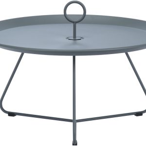 Tmavě šedý kovový konferenční stolek HOUE Eyelet 70 cm  - Výška35 cm- Průměr 70 cm
