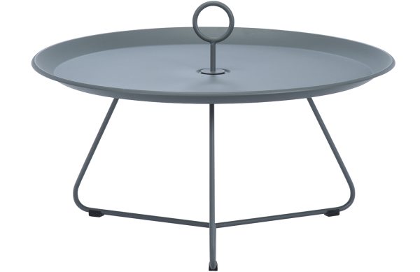 Tmavě šedý kovový konferenční stolek HOUE Eyelet 70 cm  - Výška35 cm- Průměr 70 cm