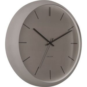 Time for home Šedé kovové nástěnné hodiny Mathias 40 cm  - HodinyKov- Hloubka 12 cm