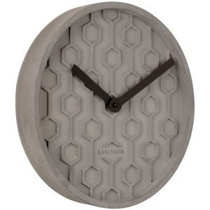 Time for home Tmavě šedé betonové nástěnné hodiny Aniko 31 cm  - HodinyKov- Hloubka 12 cm