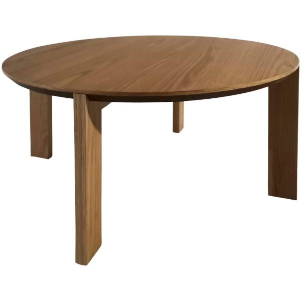 Scandi Dubový konferenční stolek Chuck 90 cm  - Průměr80 cm- Hloubka 90 cm
