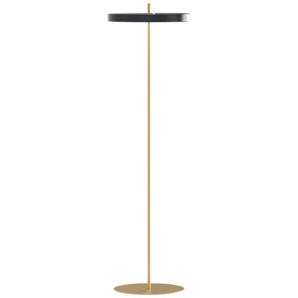 Antracitově šedá kovová stojací lampa UMAGE ASTERIA 150 cm  - Průměr43 cm- Výška 150 cm