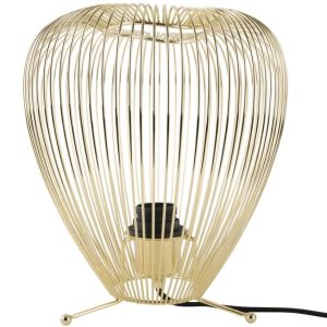 Time for home Zlatá kovová stolní lampa Karine  - Šířka25 cm- Výška 25 cm