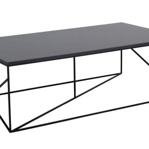 Nordic Design Černý lakovaný konferenční stolek Fanny 140 x 80 cm  - Šířka140 cm- Hloubka 80 cm