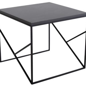 Nordic Design Černý lakovaný konferenční stolek Fanny 50 x 50 cm  - Šířka50 cm- Hloubka 50 cm