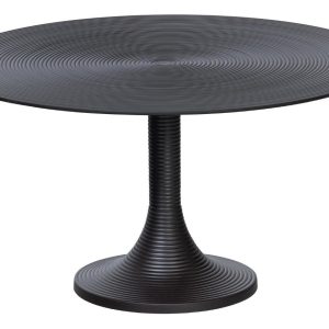 Hoorns Černý kovový konferenční stolek Jervis 77 cm  - Výška41 cm- Průměr 77 cm