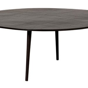 Hoorns Černý kovový konferenční stolek Kasey 100 cm  - Výška40 cm- Průměr 100 cm